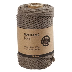 Fije për makrame 4 mm x 55 m | Light brown
