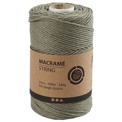 Fije për makrame 2 mm x 198 m | Moss green