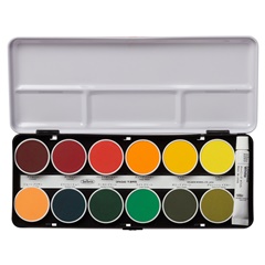 Bojëra uji Cake Colors Opaque Holbein | 12 copë