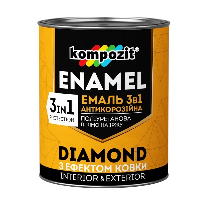 Smalt kundër korrozionit 3 në 1 KOMPOZIT DIAMOND 0,65 l | black