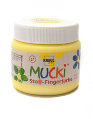 Bojëra për tekstil për pikturim me gishta 150 ml MUCKI | Yellow