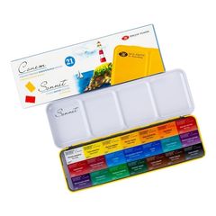 Set me bojëra uji Sonet në kuti metalike - 21 copë - Nevskaya Palitra