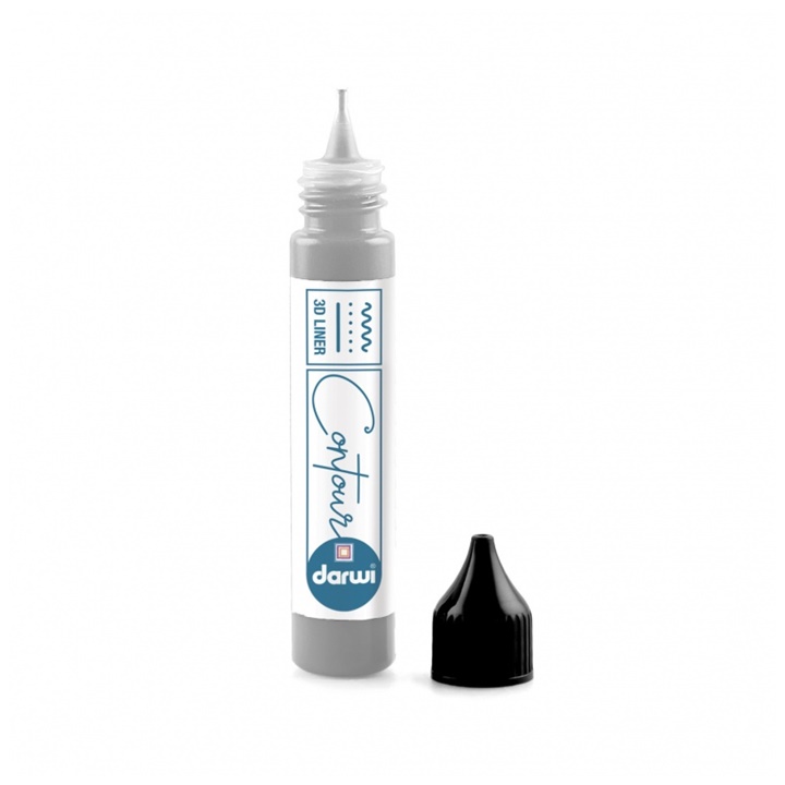 DARWI një kontur qelqi me njolla 30 ml | nuanca të ndryshme | silver