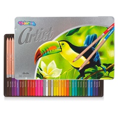 Lapsa me ngjyra Colorino Artist në kuti prej kallaji - Set prej 36