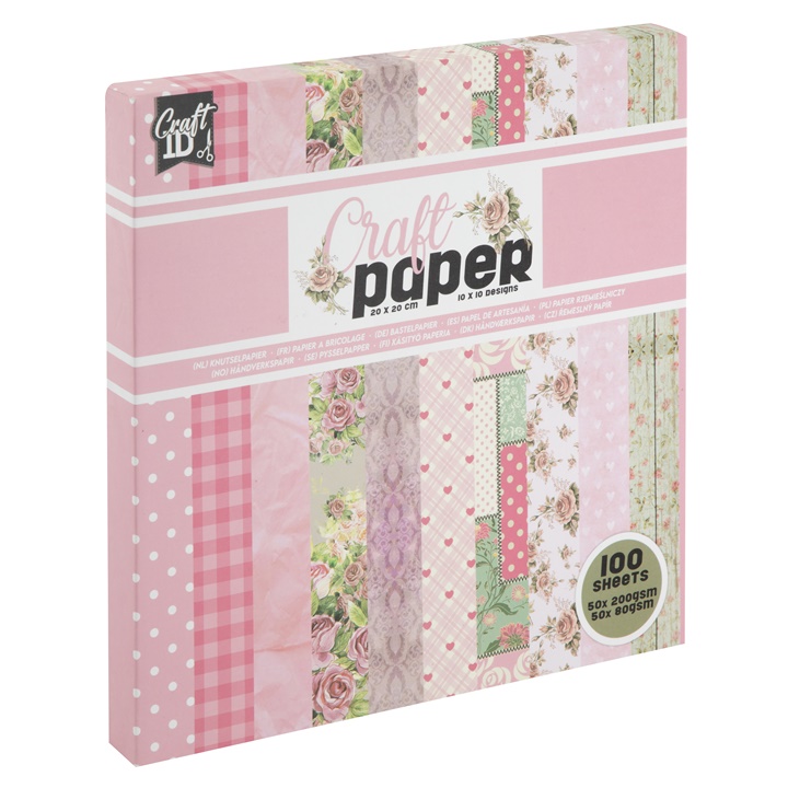 Letër Scrapbooking 20 x 20 cm  | nuancat rozë