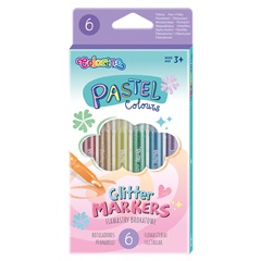 Markues pastel me efekt Colorino Glitter, paketë prej 6