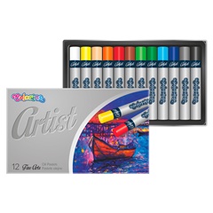 Pastele me vaj të rrumbullakët Colorino Artist, paketë prej 12