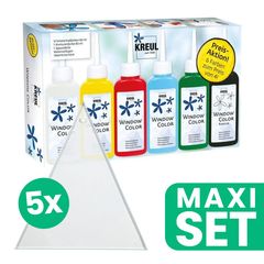 Set bojërash për xhami dhe copa qelqi trekëndëshe