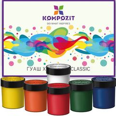 Set klasik i bojës gouache nga Kompozit