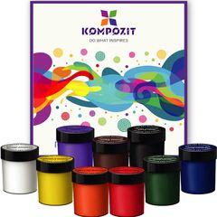 Set klasik i bojës gouache nga Kompozit