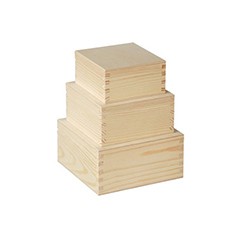 Set kuti druri për dekorim / 3 copë