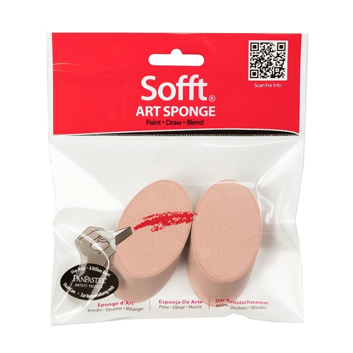 Sfungjerë për aplikim pastel me kënd të butë - 2 copë - të rrumbullakëta