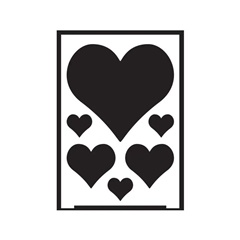 Shablloni vetëngjitës Heart A5