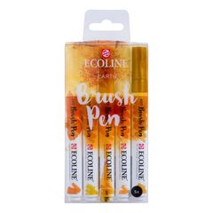 Stilolapsa me bojëra uji ECOLINE BRUSH PEN EARTH  | Set 5 copë